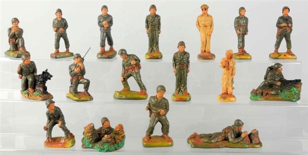 LOT OF MILLER PLASTER TOY SOLDIERS.               