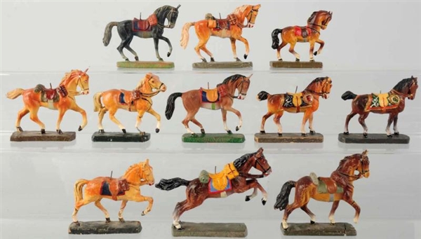 LINEOL & ELASTOLIN ASSORTED HORSES.               