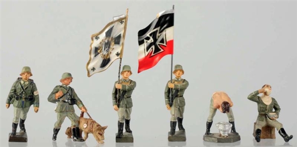 LINEOL GERMANS WITH 2 FLAGBEARERS.                