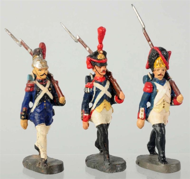 ELASTOLIN LOT OF 3 FRENCH NAPOLEONIC SOLDIERS.    