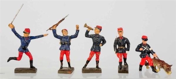 LINEOL FRENCH (BLUE & RED) TOY SOLDIERS.          