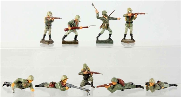 LINEOL & ELASTOLIN 7CM GERMAN ARMY SOLDIERS.      