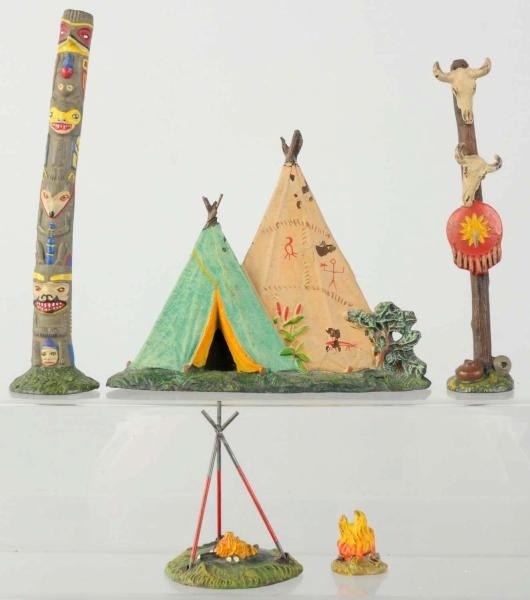 LINEOL TEEPEE, TOTEM POLES, & CAMPFIRES.          