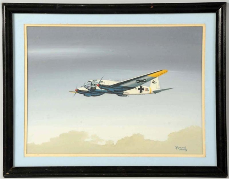 RAYMOND WADDEY GERMAN WWII AIRPLANE ARTWORK.      