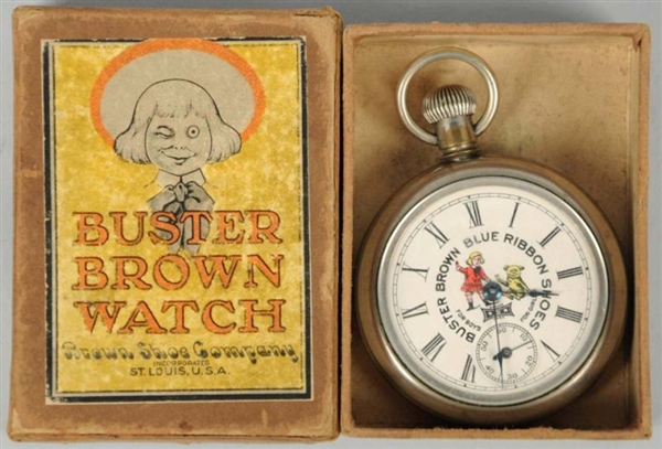 BUSTER BROWN CHARACTER ADVERTISING POCKET WATCH.  