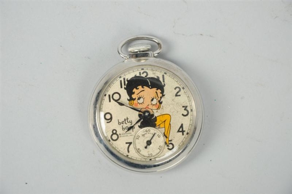 VERY RARE BETTY BOOP CHARACTER POCKET WATCH.      