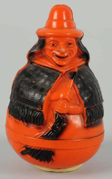 CELLULOID HALLOWEEN WITCH FIGURE.                 