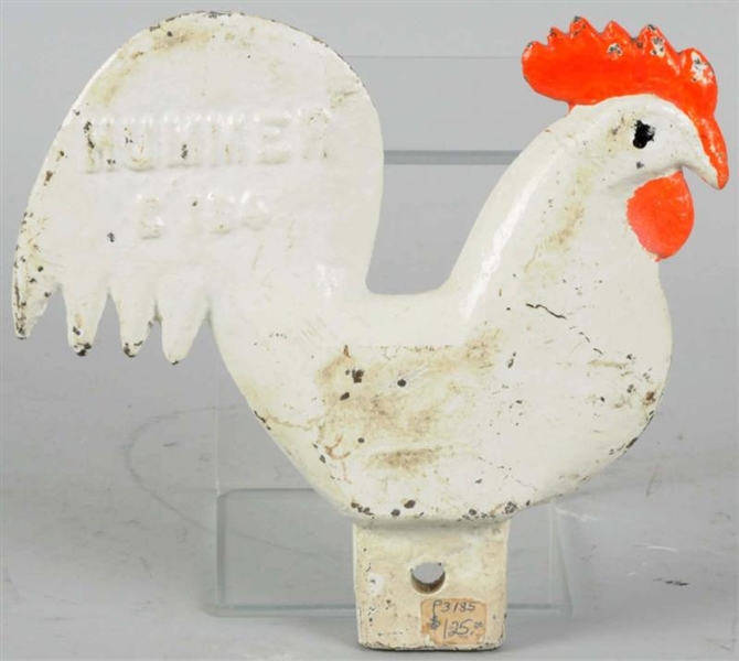SMALL CAST IRON ROOSTER WINDMILL WEIGHT.          
