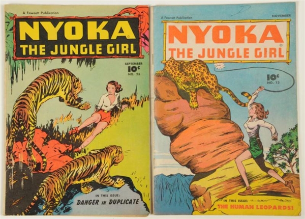LOT OF 2: 1940S NYOKA THE JUNGLE GIRL COMIC BOOKS 