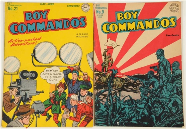 LOT OF 2: 1940S BOY COMMANDOS COMIC BOOKS.        