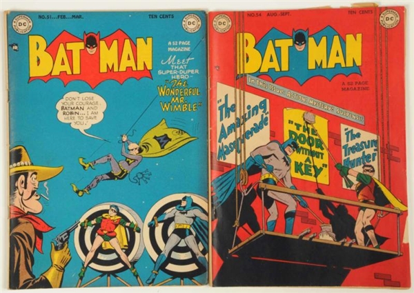 LOT OF 2: 1940S BATMAN COMIC BOOKS.               