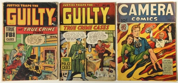 LOT OF 3: 1940S GOLDEN AGE COMIC BOOKS.           