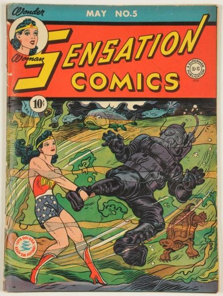 1942 SENSATION COMICS #5 COMIC BOOK.              