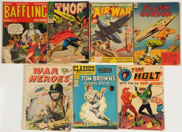 LOT OF 7: ASSORTED 1950S-1960S COMIC BOOKS.       
