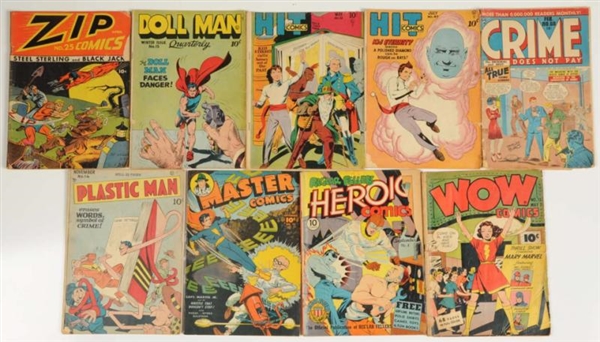 LOT OF 9: ASSORTED 1950S COMIC BOOKS.             