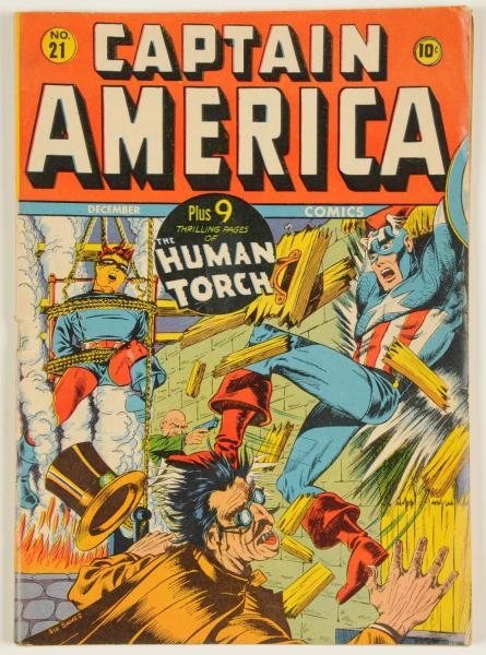 1941 CAPTAIN AMERICA #21 COMIC BOOK.              