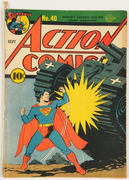 1941 ACTION COMICS #40 COMIC BOOK.                