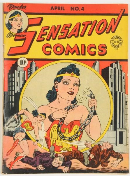 1942 SENSATION COMICS #4 COMIC BOOK.              