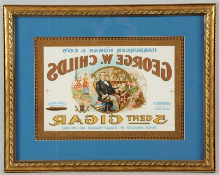 GEORGE W. CHILDS CIGAR SIGN.                      
