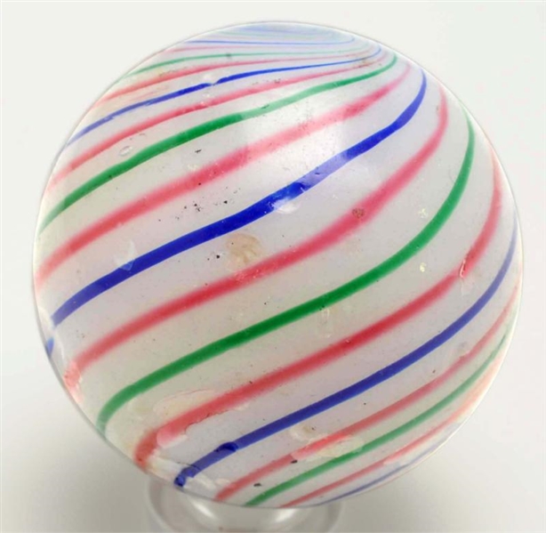 LARGE TRI-COLORED CLAMBROTH MARBLE.               