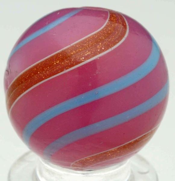 RARE PINK OPAQUE LUTZ MARBLE.                     