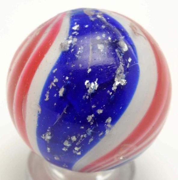 LARGE PEPPERMINT MARBLE WITH MICA.                