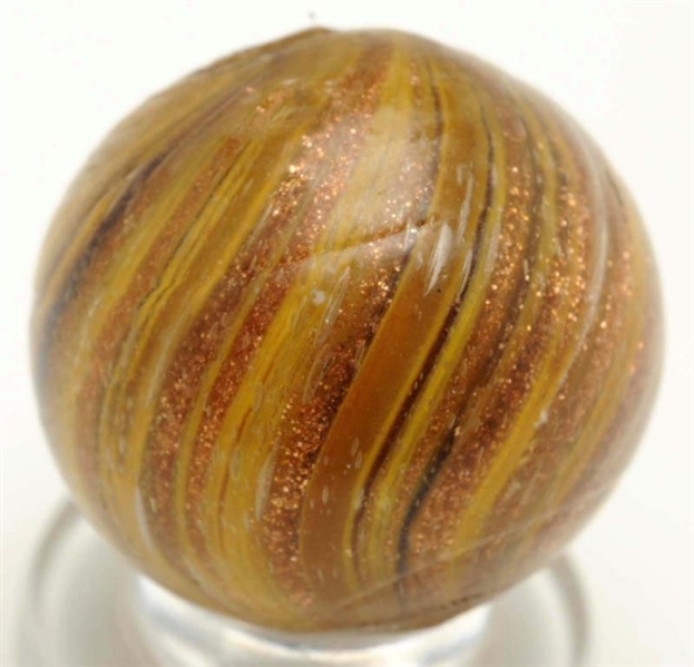 ALL-YELLOW ONIONSKIN LUTZ MARBLE.                 