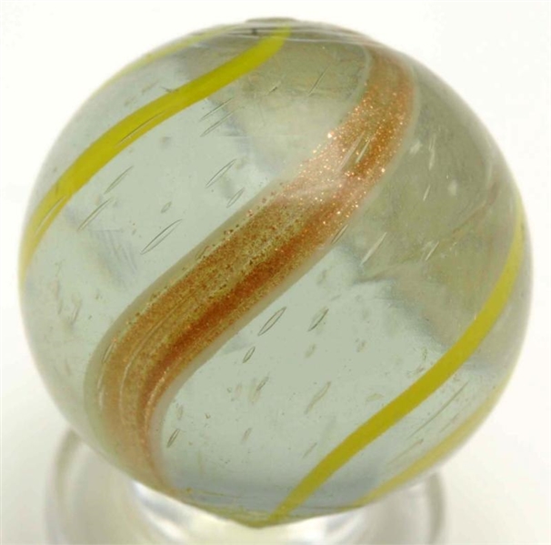 CLEAR BANDED LUTZ MARBLE.                         