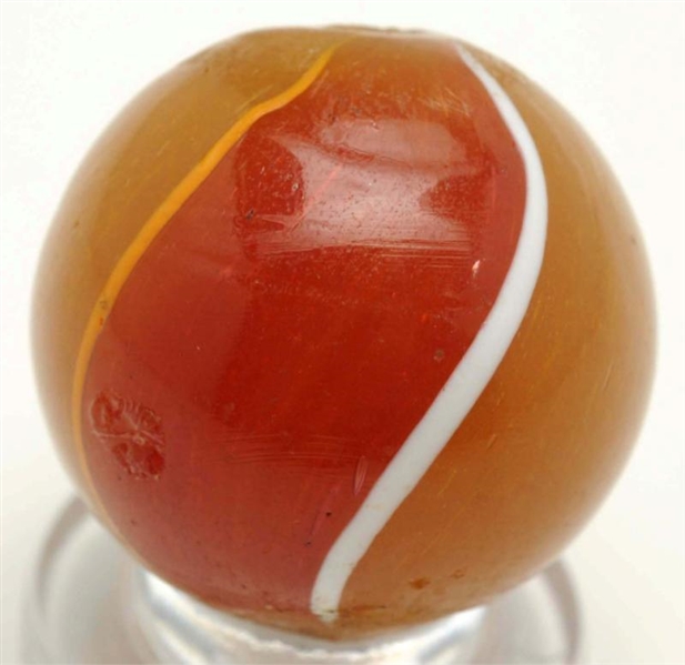 BANDED BUTTERSCOTCH OPAQUE MARBLE.                