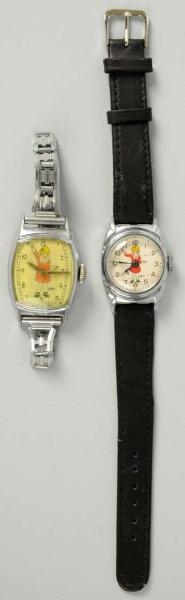 LOT OF 2: ORPHAN ANNIE CHARACTER WRIST WATCHES.   