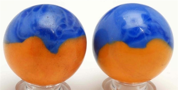 LOT OF 2: AKRO AGATE EXPERIMENTAL PATCH MARBLES.  
