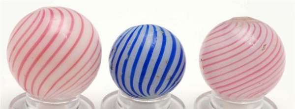 LOT OF 3: CLAMBROTH MARBLES.                      