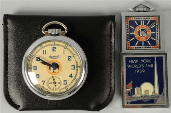 LOT OF 2: 1939 NEW YORK WORLDS FAIR WATCHES.     