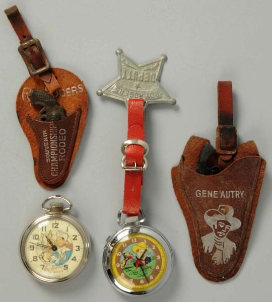 LOT OF 2: ROY ROGERS WESTERN CHARACTER WATCHES.   