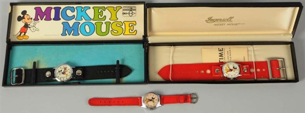 LOT OF 3: DISNEY MICKEY MOUSE CHARACTER WATCHES.  