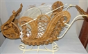 WICKER BABY CARRIAGE.                             