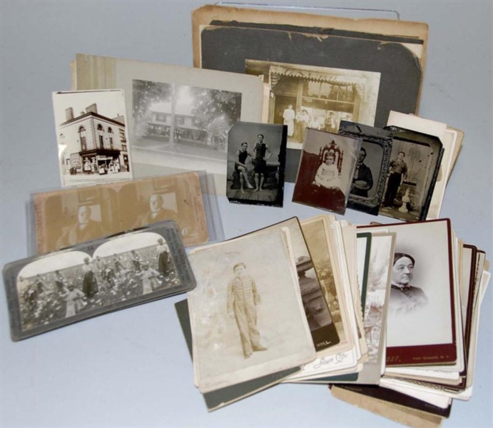 FIFTY OLD PHOTO AND TIN TYPES.                    