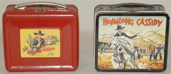 LOT OF 2: TIN LITHO HOPALONG CASSIDY LUNCHBOXES.  