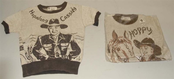 LOT OF 2: VINTAGE HOPALONG CASSIDY SWEATERS.      