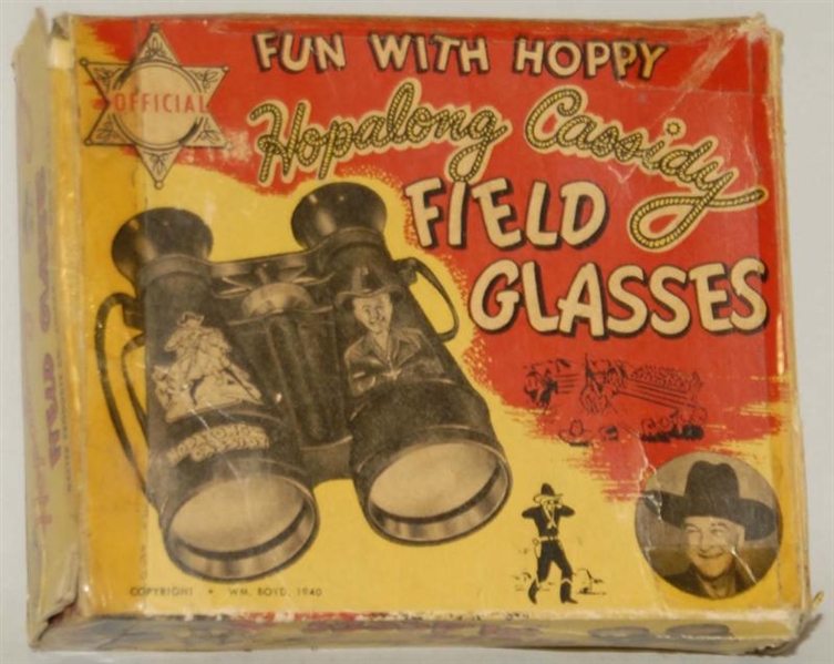 VINTAGE HOPALONG CASSIDY FIELD GLASSES SET.       