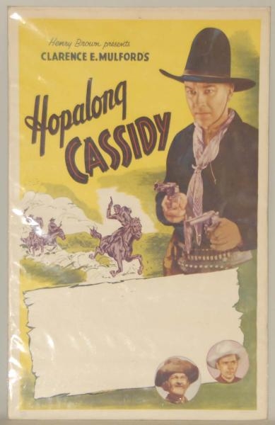 VINTAGE HOPALONG CASSIDY ONE-SHEET MOVIE POSTER.  