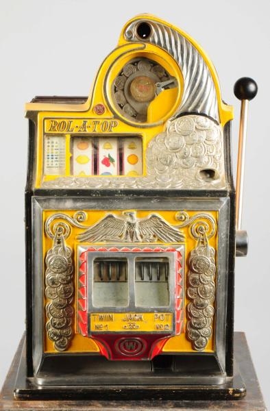 WATLING ROL-A-TOP 25¢ COIN FRONT SLOT MACHINE.    