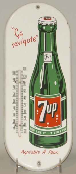 FOREIGN PORCELAIN 7-UP THERMOMETER.               
