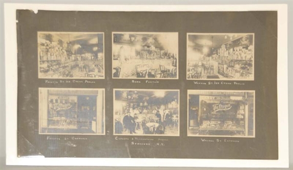 LOT OF 6: CANDY STORE & ICE CREAM PARLOR PHOTOS.  