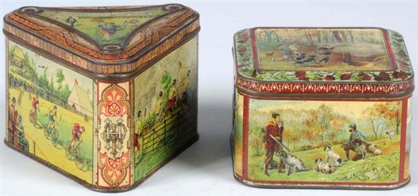 LOT OF 2: HUNTLEY PALMERS BISCUIT TINS.           