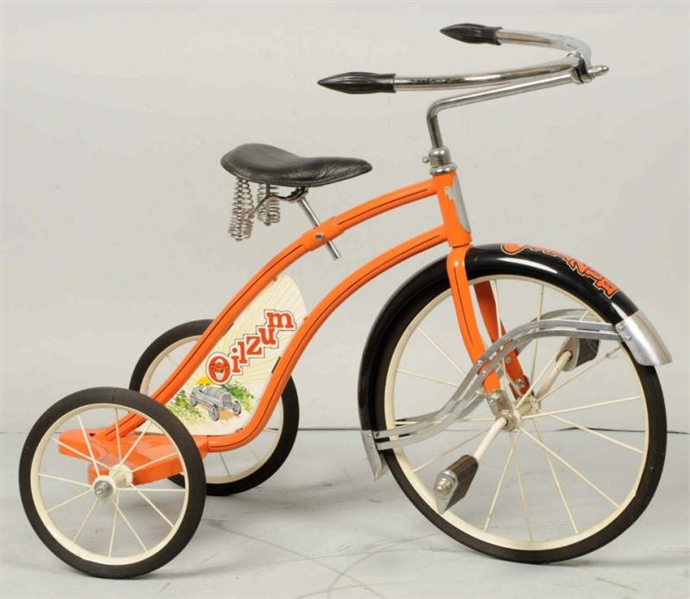 OLD TRICYCLE RESTORED WITH OILZUM GRAPHICS.       