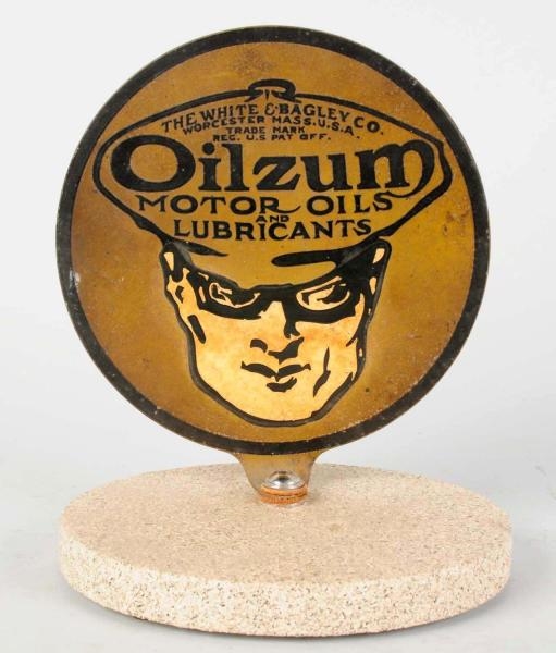 1930S OILZUM LUBESTER SIGN.                       