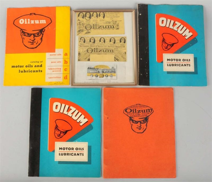 LOT OF 4 OILZUM BOOKLETS & RACING CHAMPS BLOTTERS 