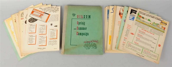1942 OILZUM ADVERTISING CAMPAIGN SAMPLE MATERIALS 