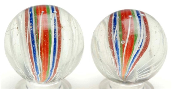 LOT OF 2: OUTSTANDING SINGLE RIBBON MARBLES.      